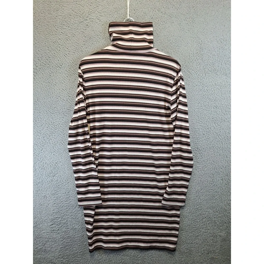 No Boundaries Knit‎ Sweater Dress Womens L Multi Striped Long Sleeve Turtleneck